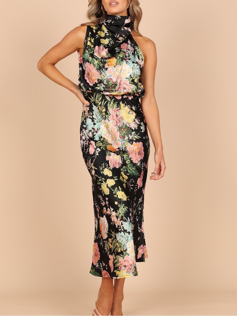 Anabelle Halter Neck Midi Dress NWT - Size M
